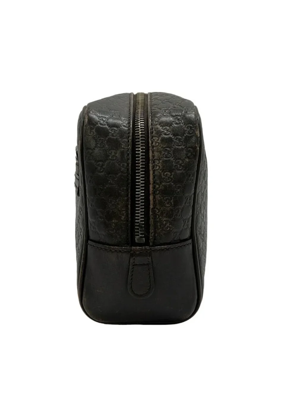 Gucci Second Bag Micro Guccissima Dark Brown Leather